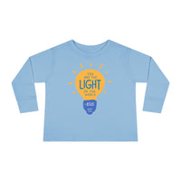 "You Are The Light Of The World" - Jesus Quote - Lightbulb Long Sleeve - Toddler T-Shirt - Sizes 2T-5T