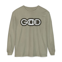 'God is Good' Stylized Text - Unisex Adult Long Sleeve Tee Shirt - Sizes S-3XL