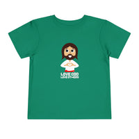 "Love God Love Others" Jesus Heart Shirt - Toddler T-Shirt - Sizes 2T-5T