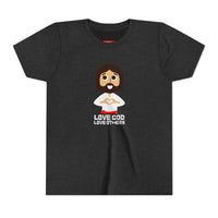 "Love God Love Others" Jesus Heart Shirt - Youth T-Shirt - Sizes Youth S-XL