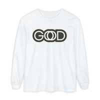 'God is Good' Stylized Text - Unisex Adult Long Sleeve Tee Shirt - Sizes S-3XL