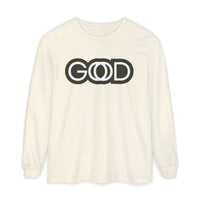 'God is Good' Stylized Text - Unisex Adult Long Sleeve Tee Shirt - Sizes S-3XL
