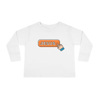 'Choose Jesus' Button Click - Toddler Long Sleeve Tee Shirt - Sizes 2T-6T