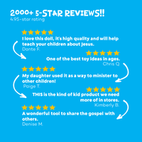 The Talking Jesus Doll is loved by customers with a 4.95* rating..