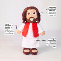 Lil' Jesus is a little plush bead-filled Jesus toy of Jesus Christ. Made for babies, toddlers, children and grandchildren.