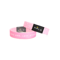 HALO Bible Verse Bracelet - Pink Geometric