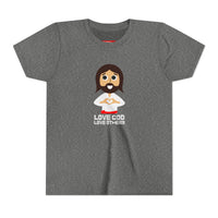 "Love God Love Others" Jesus Heart Shirt -  Youth T-Shirt - Sizes Youth S-XL