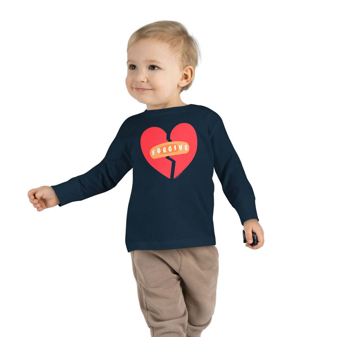 "Forgive" Heals Broken Hearts - Long Sleeve - Toddler T-Shirt -  Sizes 2T-5T