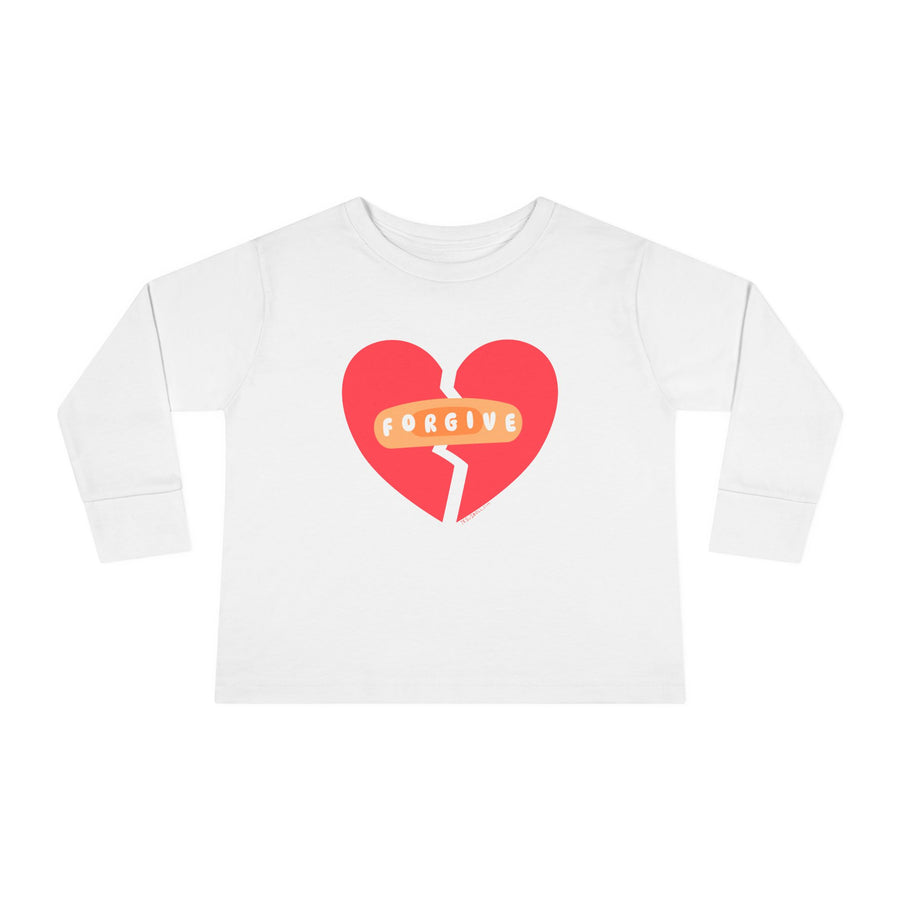 "Forgive" Heals Broken Hearts - Long Sleeve - Toddler T-Shirt -  Sizes 2T-5T