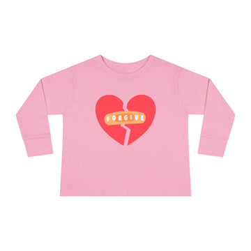 "Forgive" Heals Broken Hearts - Long Sleeve - Toddler T-Shirt -  Sizes 2T-5T
