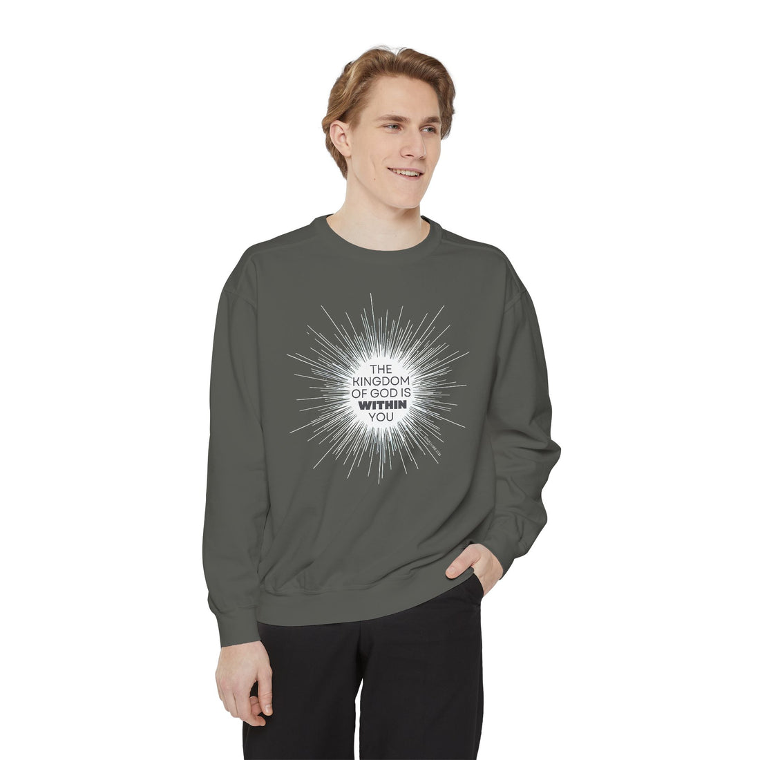 Christian Sweatshirt — "The Kingdom of God Is Within You" Radiant Star Crewneck