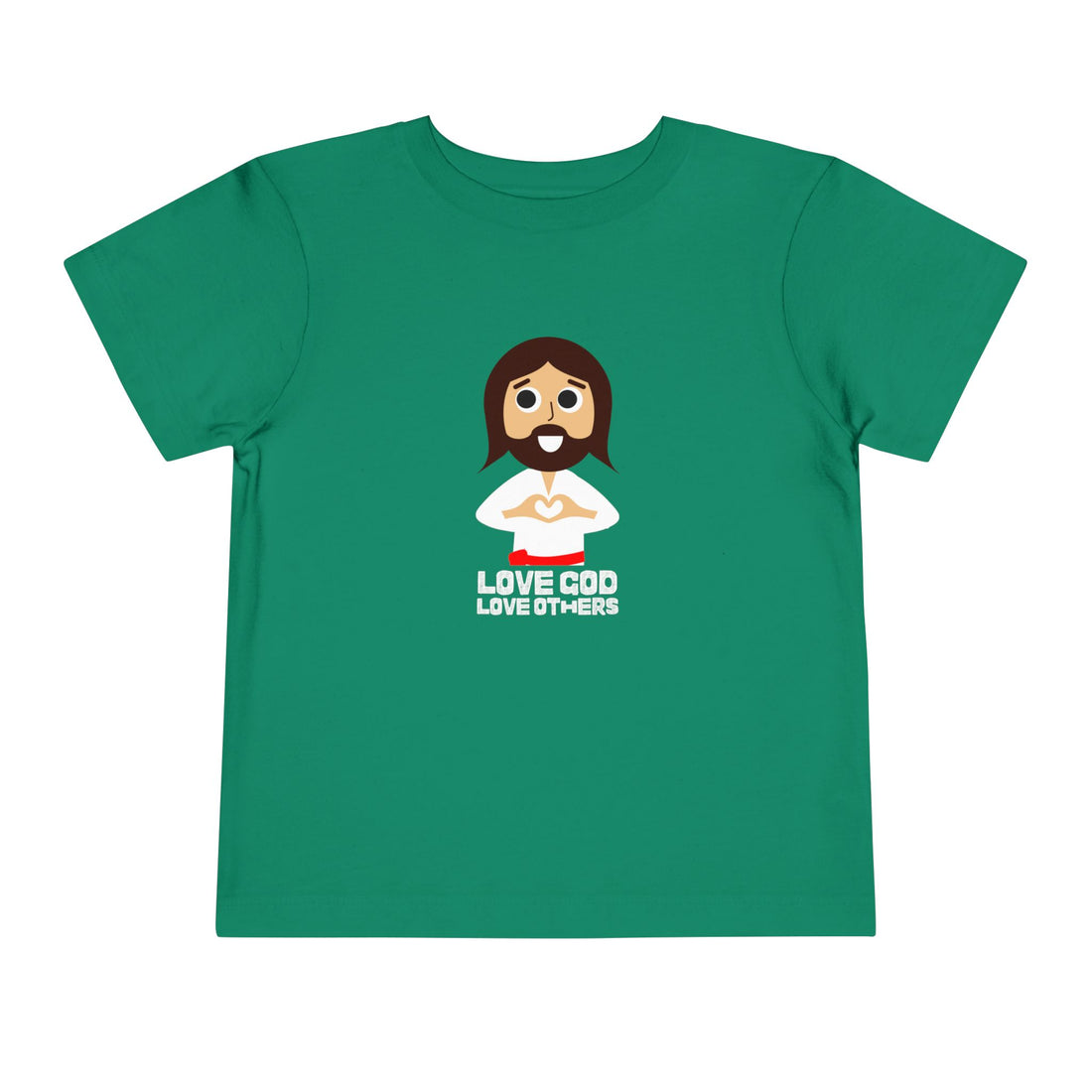 "Love God Love Others" Jesus Heart Shirt - Toddler T-Shirt -  Sizes 2T-5T