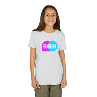 "Risen" Easter Resurrection T Shirt - Youth Short Sleeve - Unisex Sizes YS-YXL