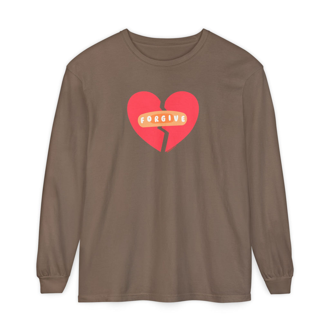 "Forgive" Heals Broken Hearts T Shirt - Adult Long Sleeve - Unisex Sizes S-3XL