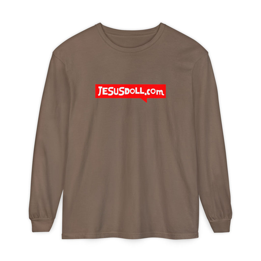 'Jesusdoll.com' Shirt - Unisex Adult Long Sleeve Tee Shirt - Sizes S-3XL