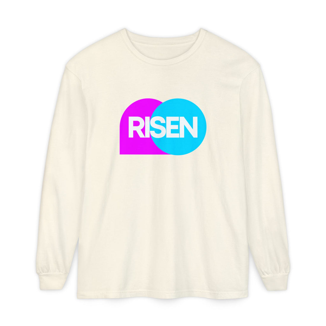 "Risen" Easter Resurrection - Unisex Adult Long Sleeve Tee Shirt - Sizes S-3XL