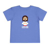 "Love God Love Others" Jesus Heart Shirt - Toddler T-Shirt -  Sizes 2T-5T