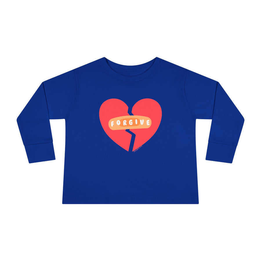 "Forgive" Heals Broken Hearts - Long Sleeve - Toddler T-Shirt -  Sizes 2T-5T