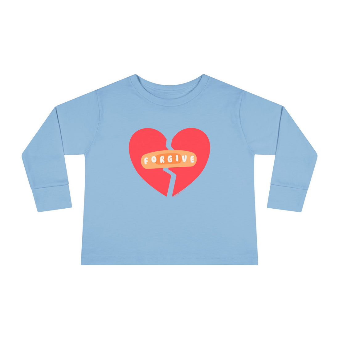 "Forgive" Heals Broken Hearts - Long Sleeve - Toddler T-Shirt -  Sizes 2T-5T