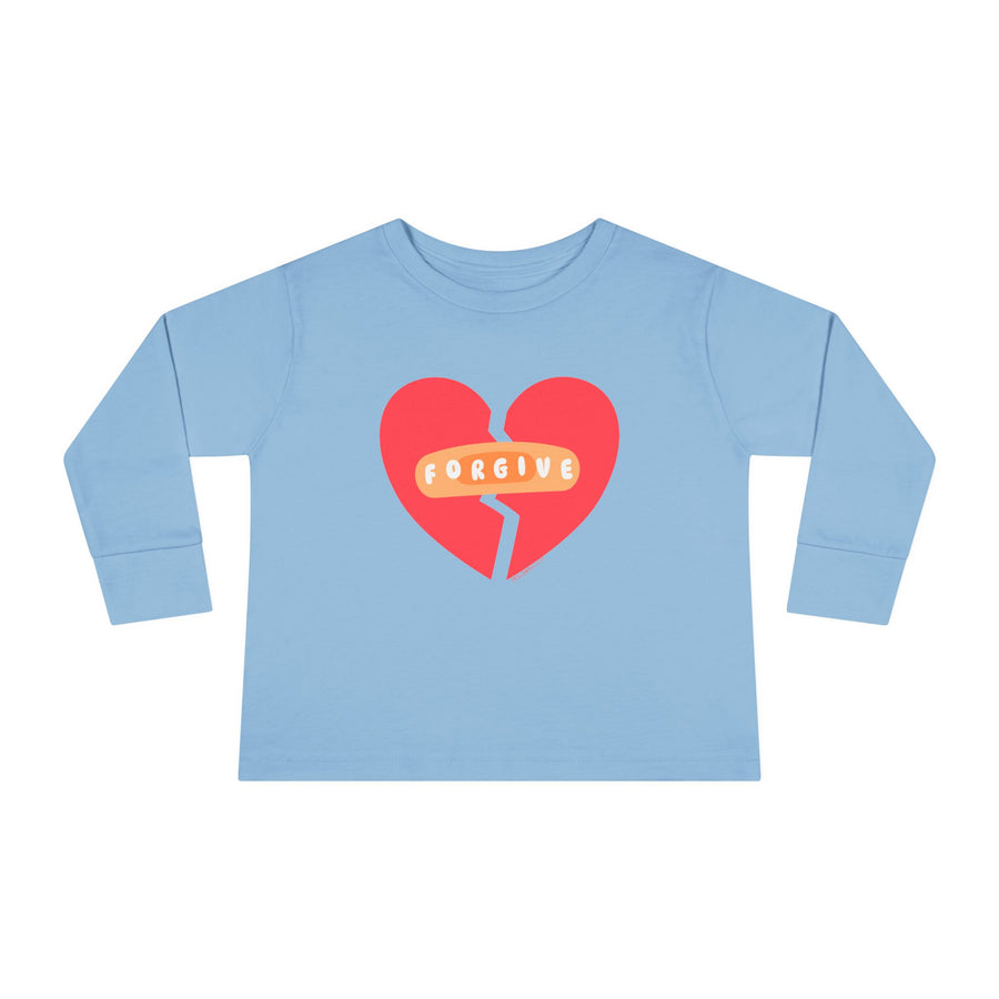 "Forgive" Heals Broken Hearts - Long Sleeve - Toddler T-Shirt -  Sizes 2T-5T
