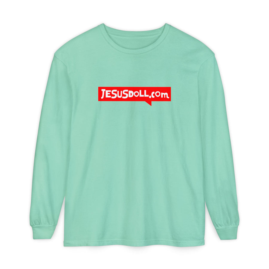 'Jesusdoll.com' Shirt - Unisex Adult Long Sleeve Tee Shirt - Sizes S-3XL