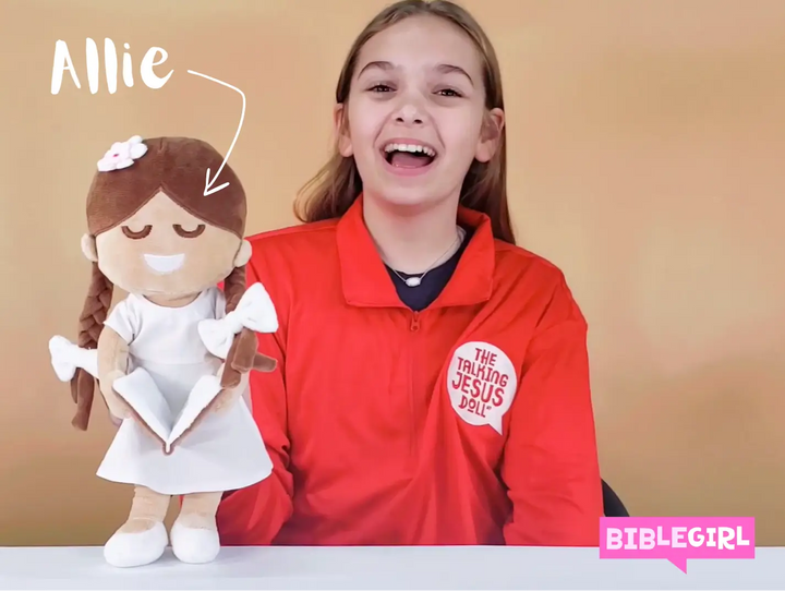 BibleGirl is the plush toy made for girls that speaks 36 Bible verses.  A great tool for learning Bible verses.