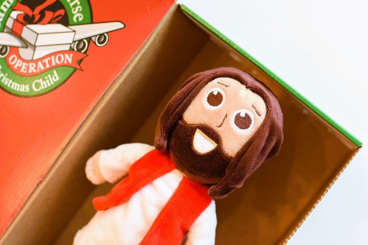 Shoebox Jesus doll is a perfect shoebox gift idea for Operation Christmas Child.
