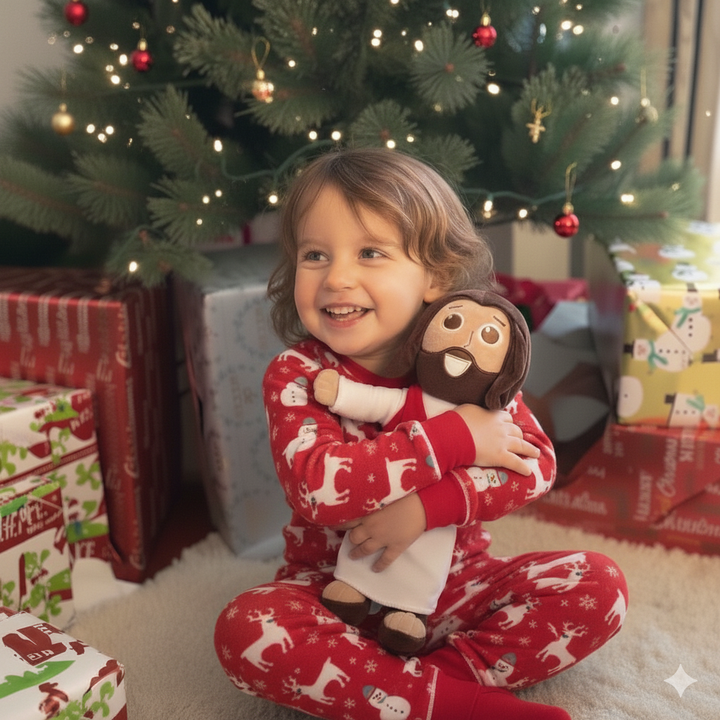 The Talking Jesus Doll is a plush Jesus toy that makes a great Christmas gift for preschoolers, toddlers and elementary school aged children.
