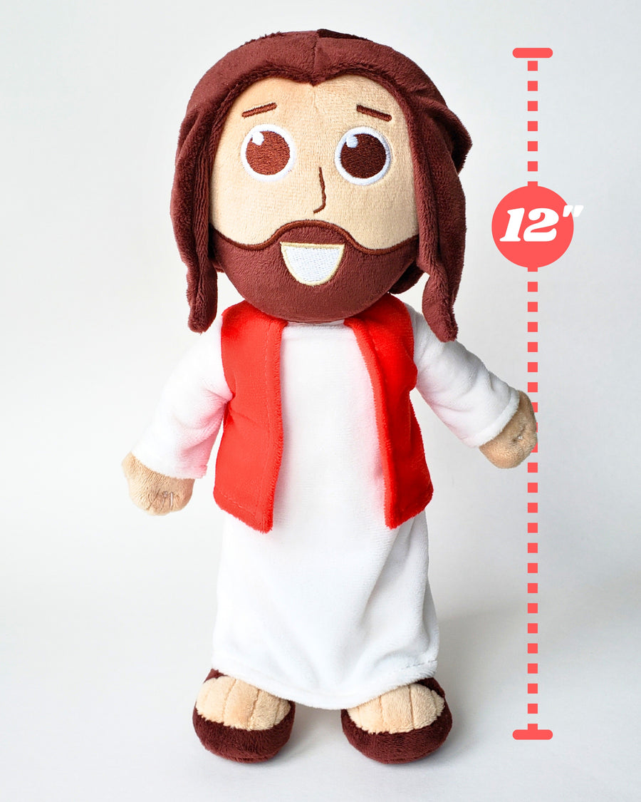 The Talking Jesus Doll - The 12" Plush Jesus Doll that speaks 10 phrases Jesus said in the Bible.  A boys and girls toy gift idea for Easter, Baptisms, Birthdays and Christmas. 