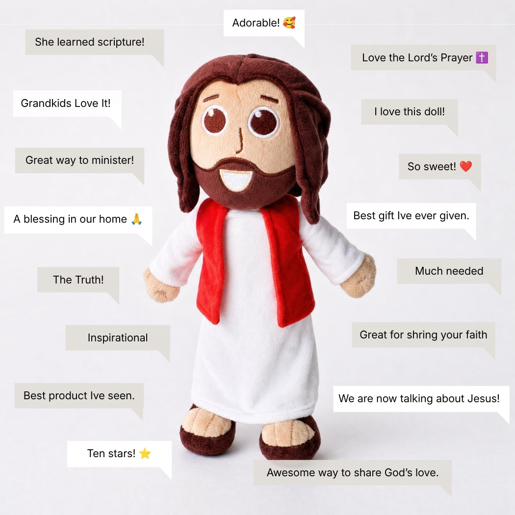 The Talking Jesus Doll has thousands of verified 5-star reviews.  Real customer love The Talking Jesus Doll,  our plush Jesus Dolls, Christian games and Jesus Books.