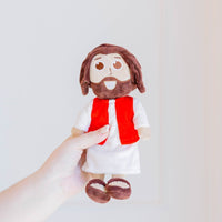 Baby Jesus Doll.  A 9-inch plush Jesus Doll for babies and newborns.  Super soft, bead filled plushie.  Great Christian gift for baby showers.   