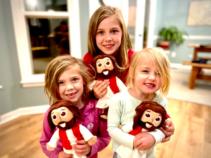 Talking Jesus Doll - A plush Jesus toy that speaks Bible verses. Great gift idea for birthdays, Baptims, Bible school, Easter, Confirmations, Christenings and Christmas. The only soft Jesus doll that talks.  