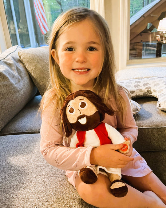 Talking Jesus Doll - A plush Jesus toy that says 10 Bible verses. Teach your kids before the world does.