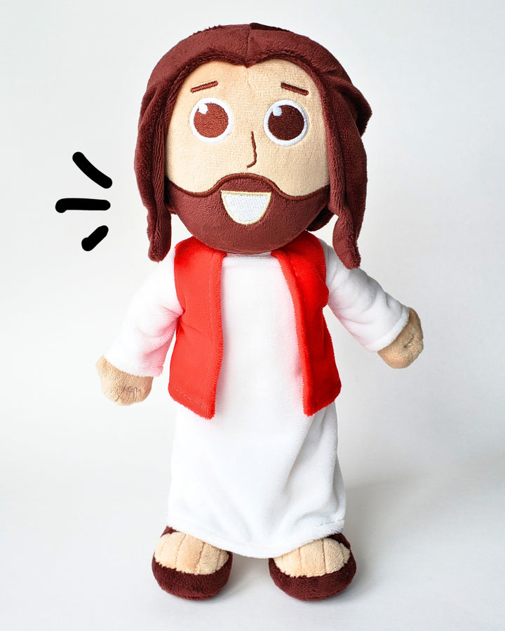 The Talking Jesus Doll - The Plush Jesus Doll that speaks 10 Bible Verses.  A boys and girls gift idea for Easter, Baptisms, Birthdays and Christmas. 