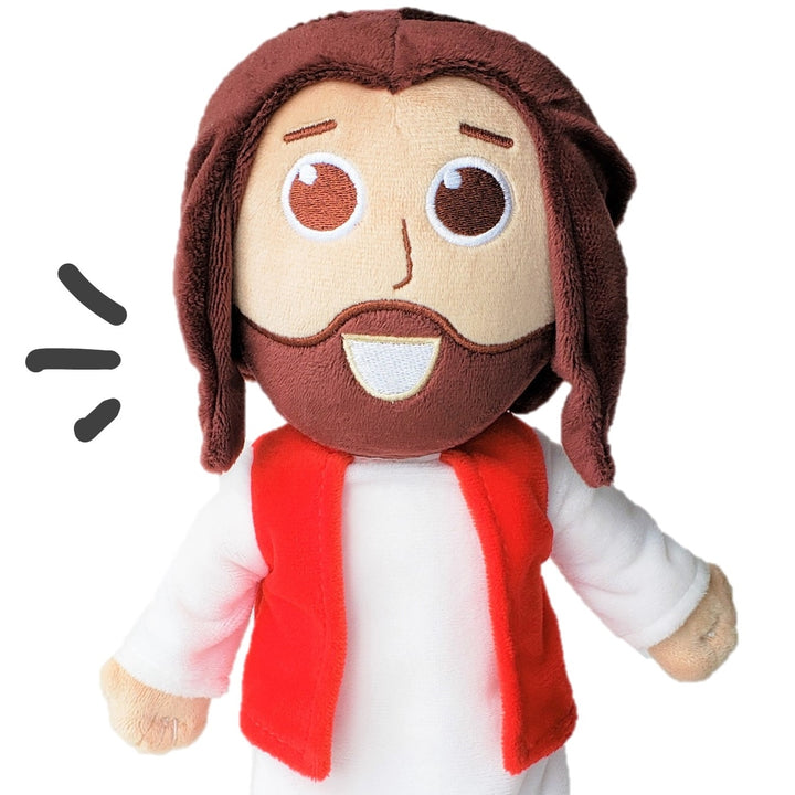 The Talking Jesus Doll is the plush Jesus toy that speaks Bible verses.  From the Lords Prayer to John 316.  Teach your kids before the world does.