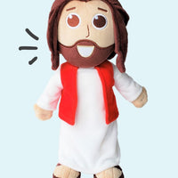 The Talking Jesus Doll beautiful 12" plush Jesus toy that talks.  Speaks Bible verses from the Lord's prayer to John 3:16.  Perfect gift idea for Easter, Birthdays, Baptisms, Confirmation, Christenings, and Christmas.  Great Catholic toy gift idea.  Great religious toy gift idea..  Give the eternal gift of Jesus. 