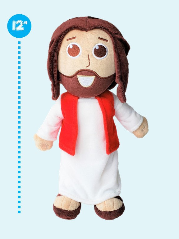 The Talking Jesus Doll beautiful 12" plush Jesus toy that talks.  Speaks Bible verses from the Lord&